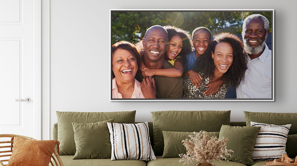 canvas print of a happy family